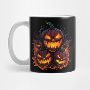 Flaming Jack O Lanterns Graphic Mug